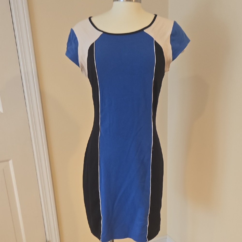 Express Blue and Black Mini Dress